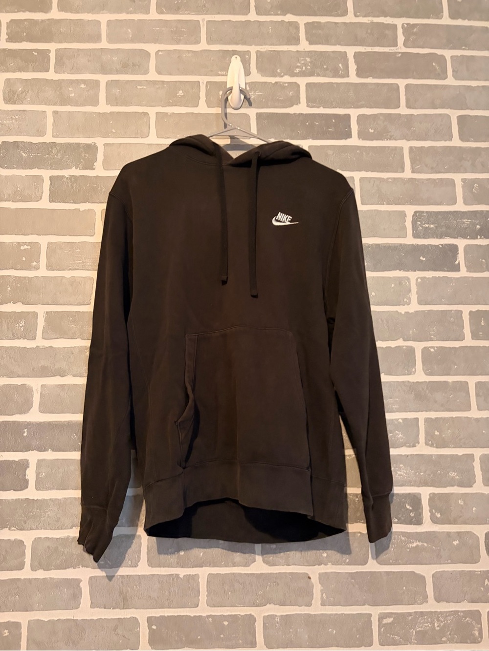 Nike Black Hoodie with White Swoosh Logo